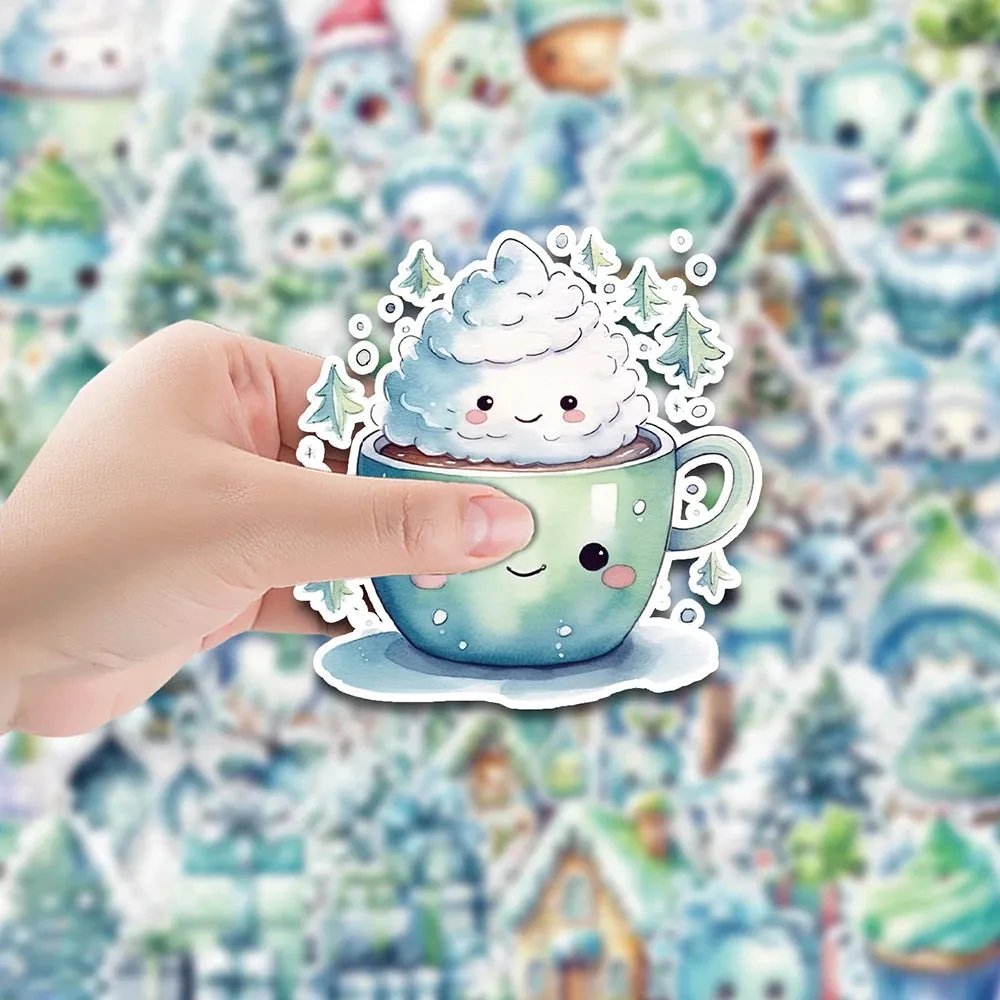 10/30/50pcs Kawaii Cute Christmas Stickers