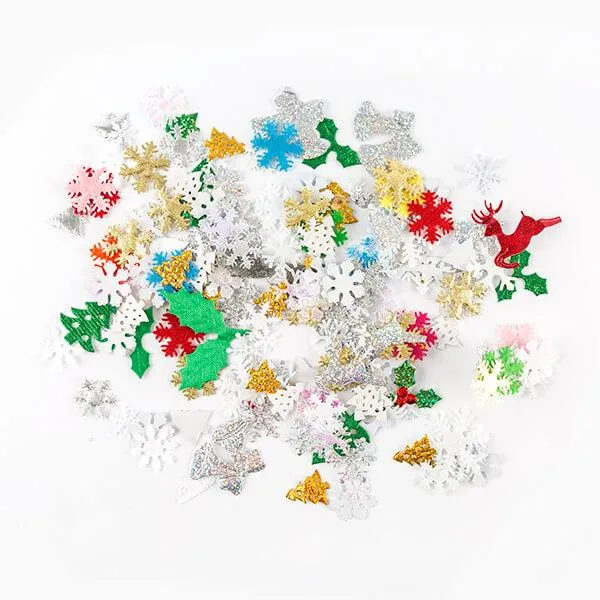 200 Assorted Christmas Fabric Motifs