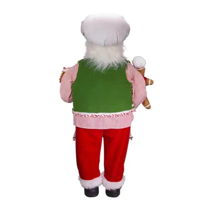 40" Christmas Chef Gingerbread Santa