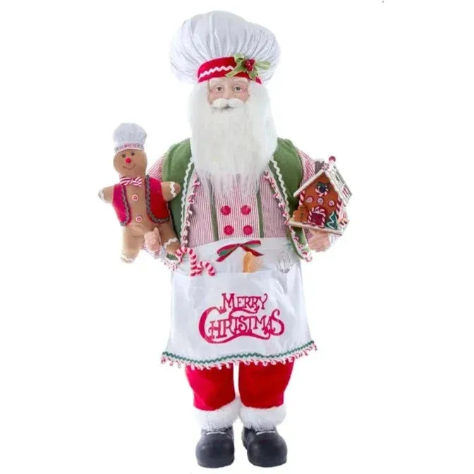 40" Christmas Chef Gingerbread Santa