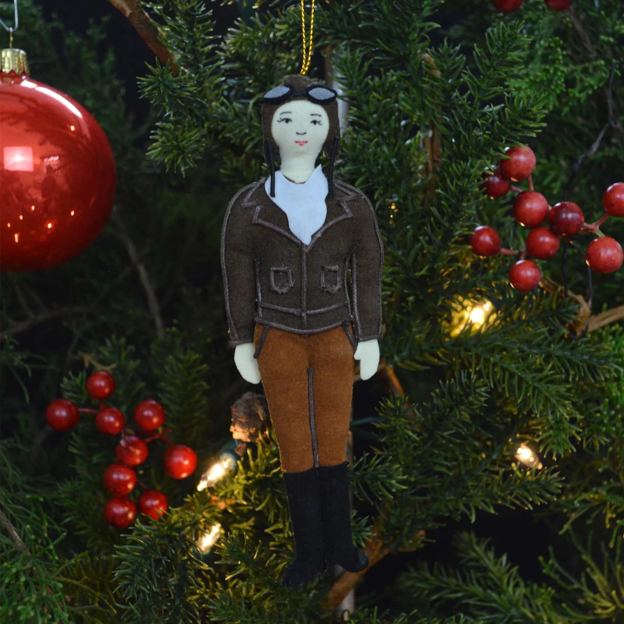 Amelia Earhart Ornament