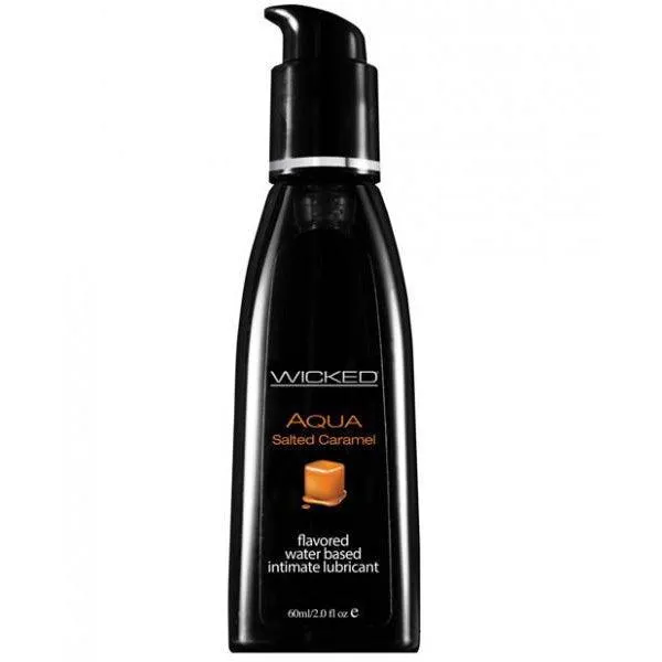 Aqua Salted Caramel Flavored Water-Based Intimate Lubricant 2 Oz.