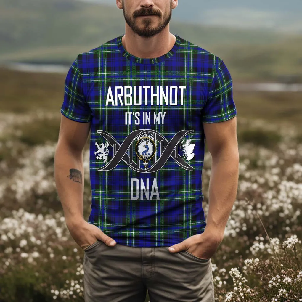 Arbuthnot Modern Tartan T-Shirt with Family Crest DNA In Me Style