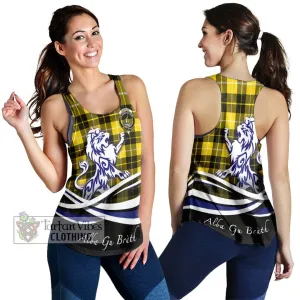 Barclay Dress Modern Tartan Women's Racerback Tanks with Alba Gu Brath Regal Lion Emblem