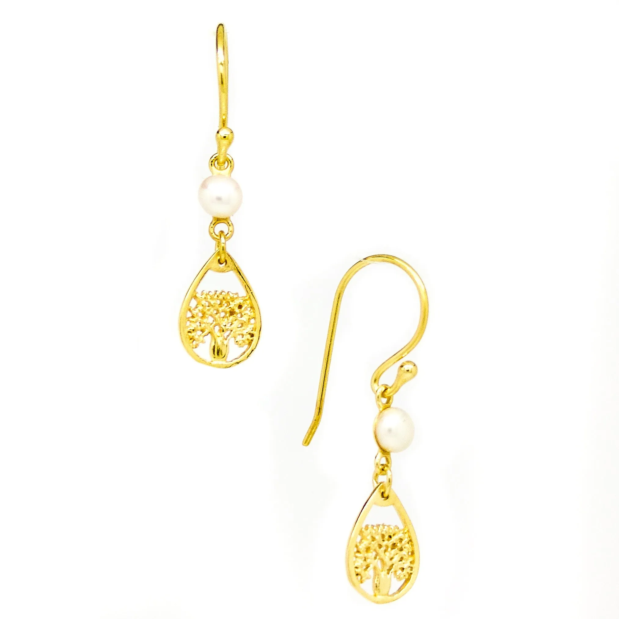 Boab Pearl Dew Drop Pearl Earrings Gold