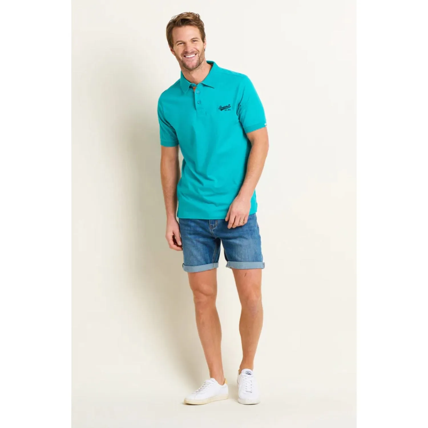 Brakeburn L Turquoise Heritage Polo Shirt