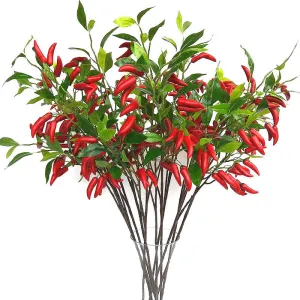 Bulk 39 inches Tall Pepper Spray Stems With Leaves Artificial Vegetable Plants Wholesale