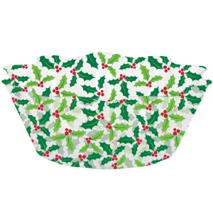 Bulk Holly Fluted Plastic Bowls (12 per Case)