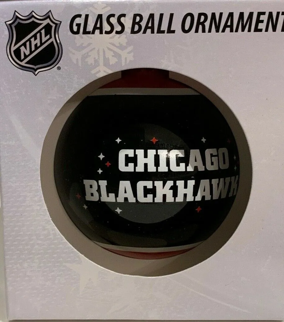 Chicago Blackhawks Shatter Proof Single Ball Christmas Ornament NHL Hockey