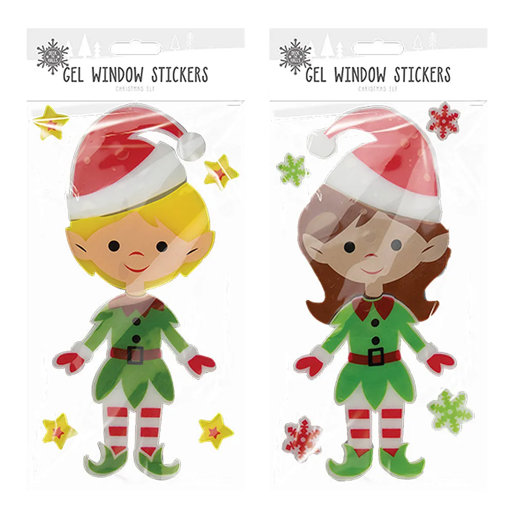 Christmas Elf Gel Window Sticker