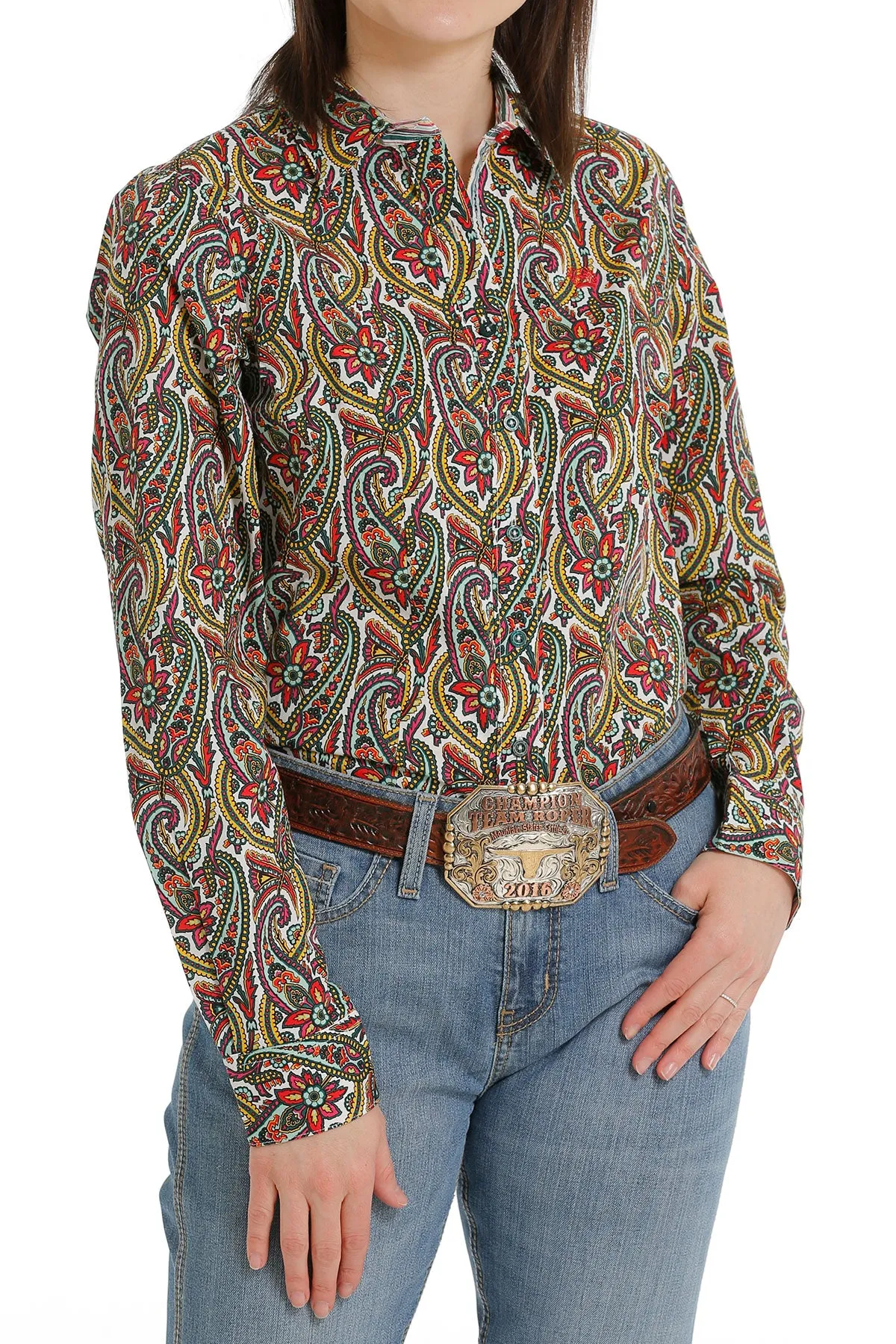 Cinch Women's Multicolor Paisley Button Down Shirt