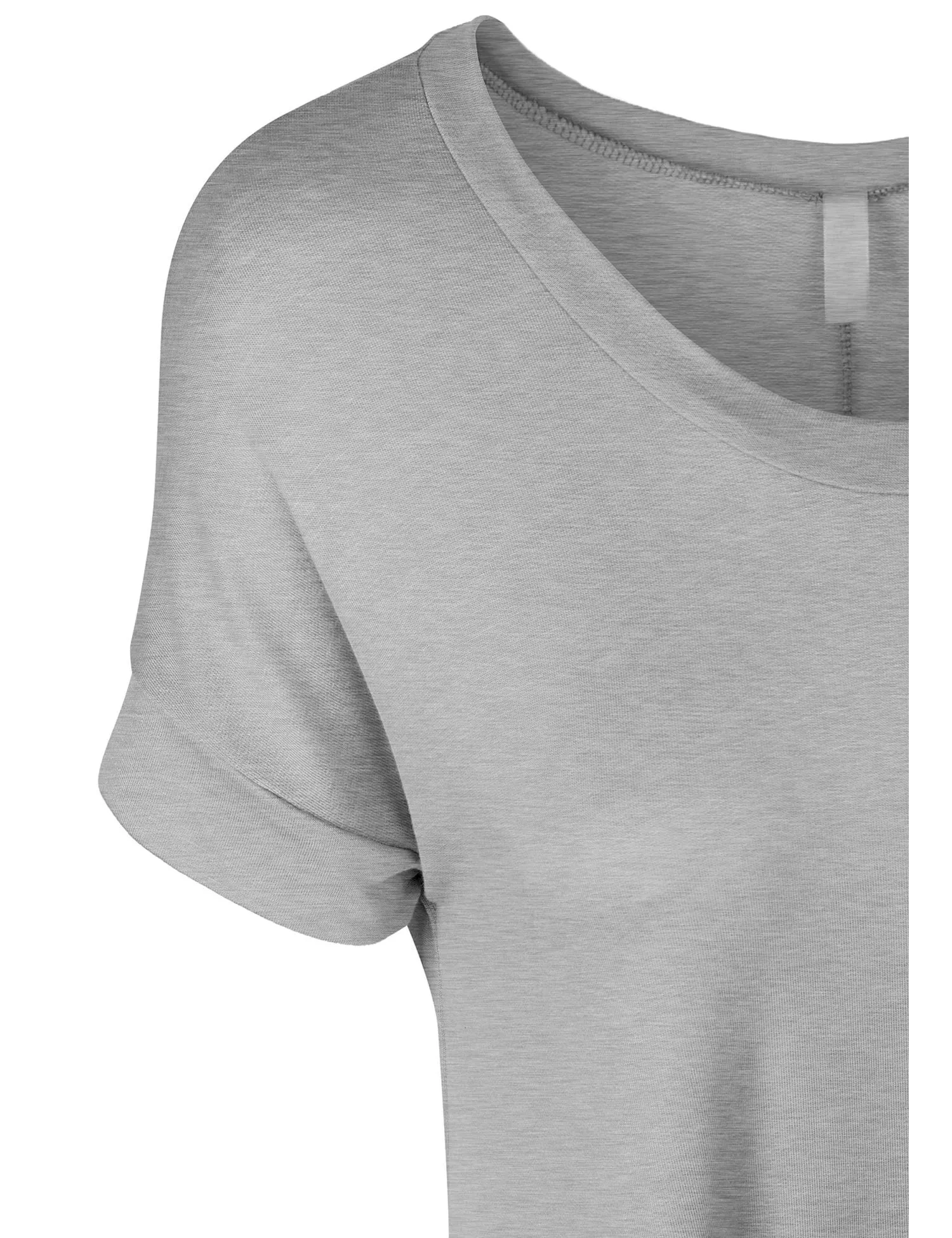 [Clearance] KOGMO Womens Boat Neck Short Sleeve Flowy Top T-shirts