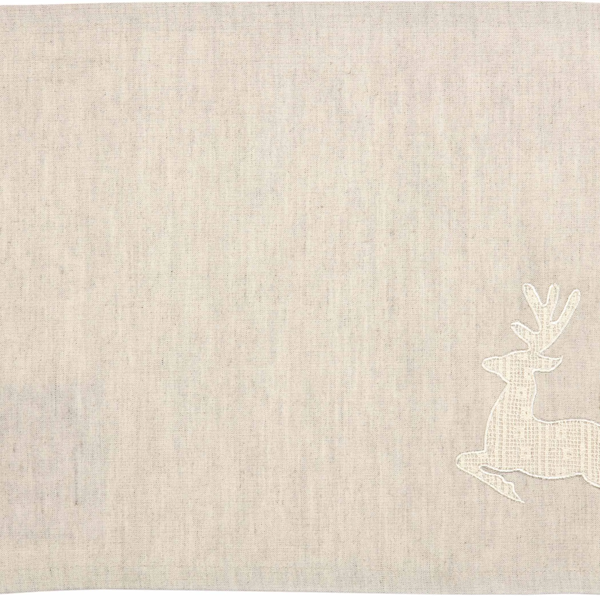 Creme Lace Deer Placemat Set of 6 12x18