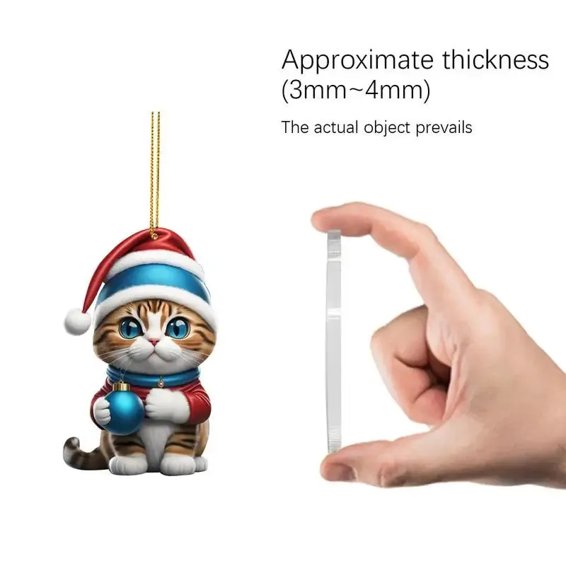 Cute Cat Christmas Tree Pendants