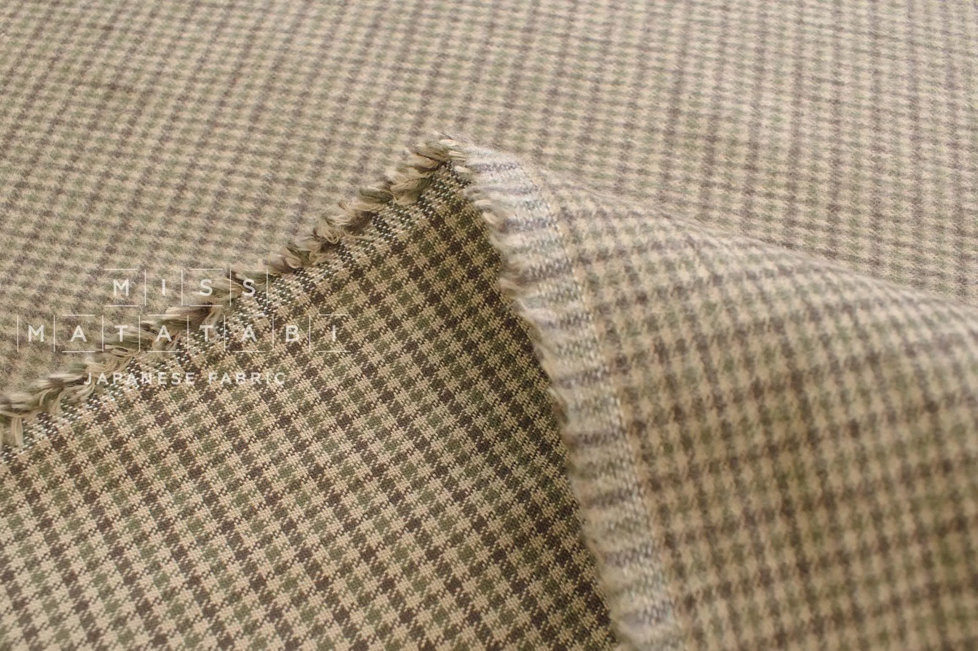 DEADSTOCK Yarn-dyed Brushed Houndstooth