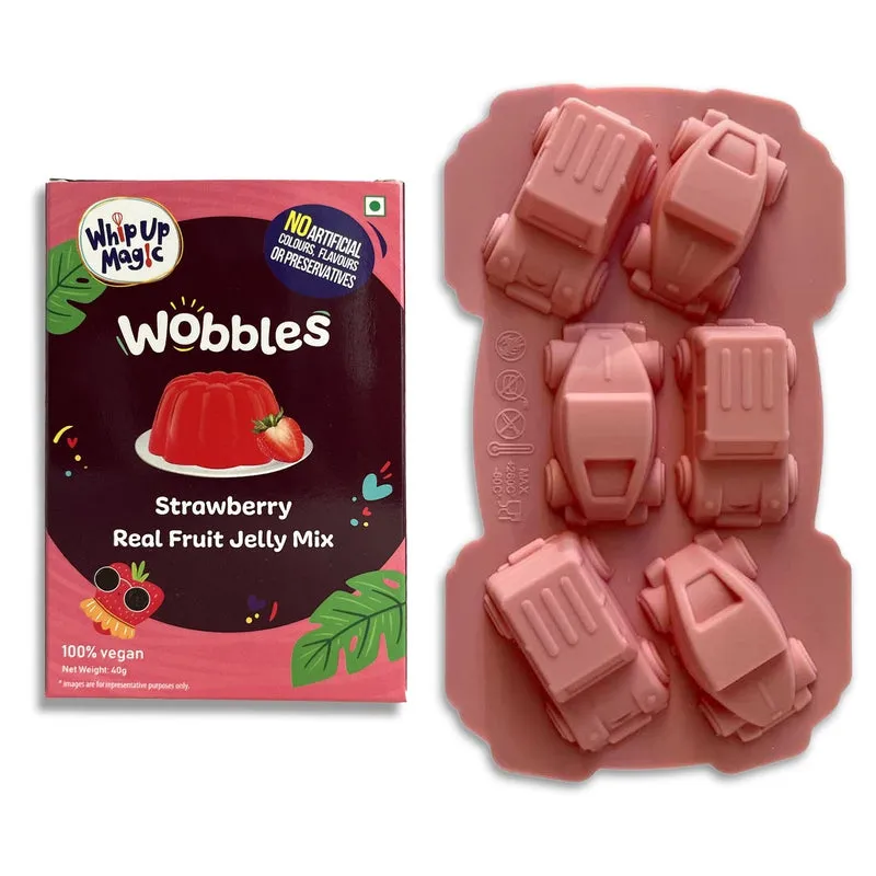 DIY Jelly Mix (Strawberry) with Car Mould