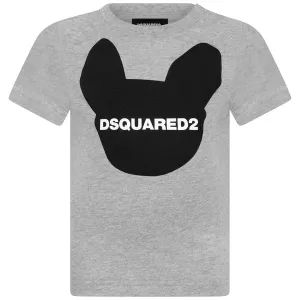 Dsquared2 Baby Grey Cotton Jersey T-Shirt