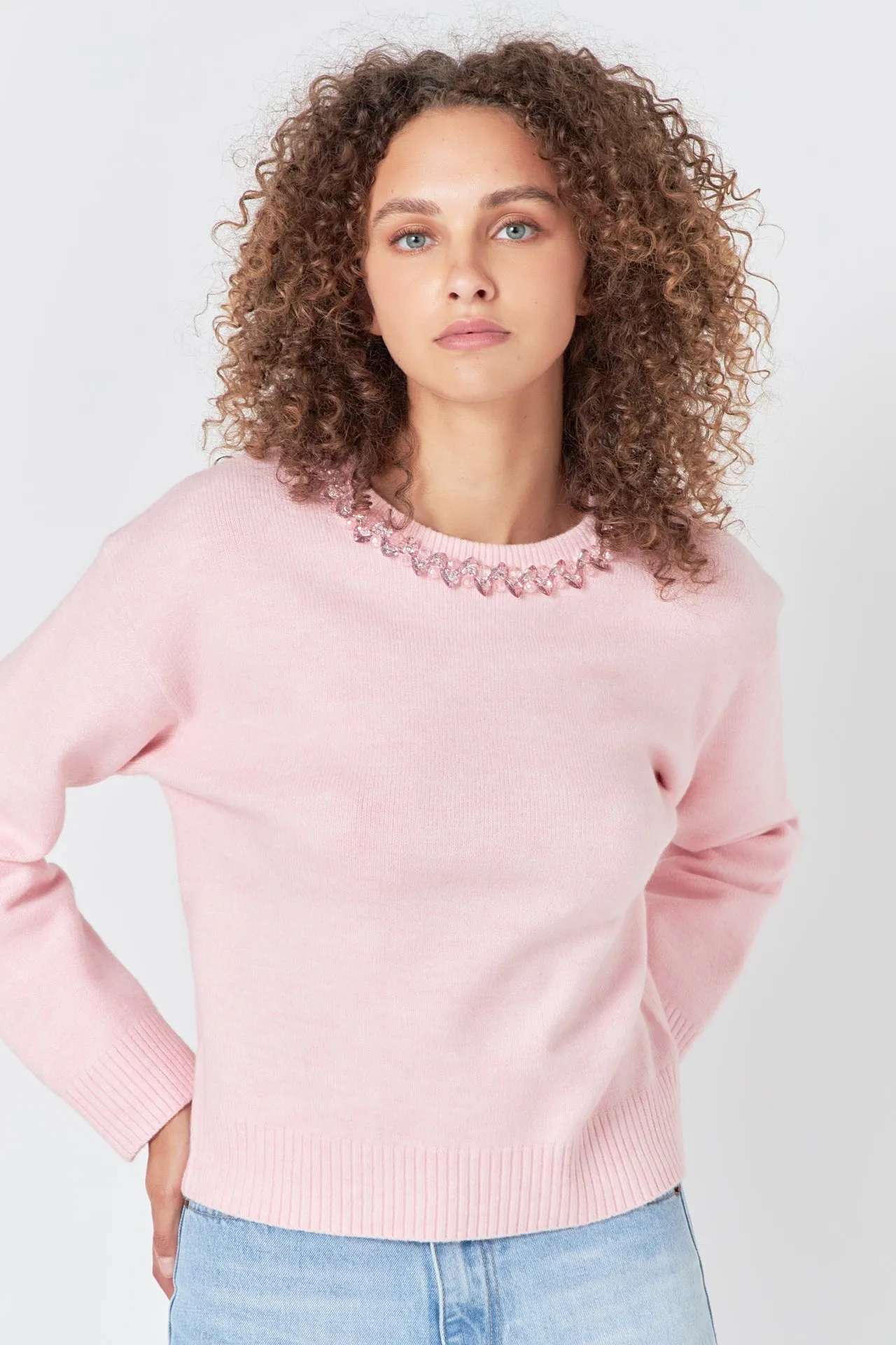 Endless Rose - Rhinestone Knit Top