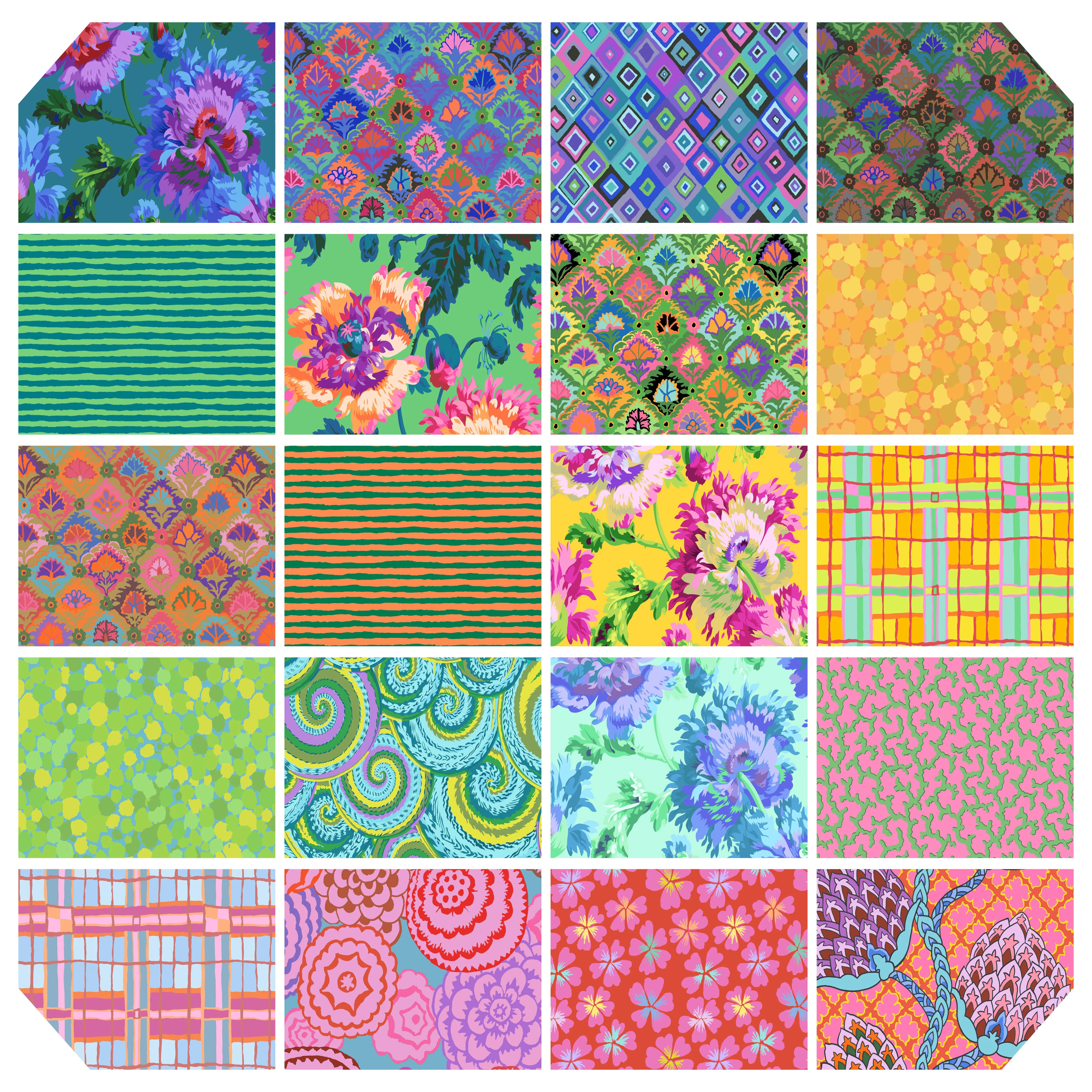 February 2024 | 2.5" Precut Strips - Bright by Kaffe Fassett Collective | 40pcs