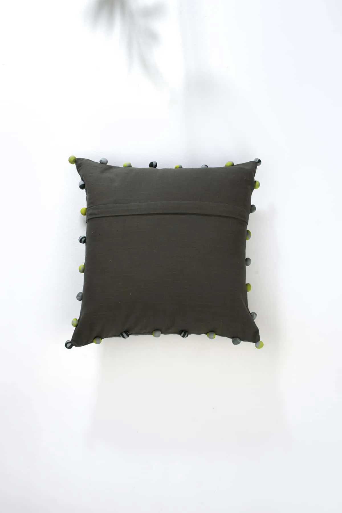 Freedom Pompom Forest Moss Green Cushion Cover (41 Cm X 41 Cm)