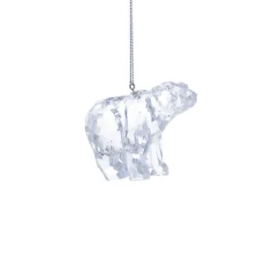 Gisela Graham Acrylic Polar Bear Hanging Decoration