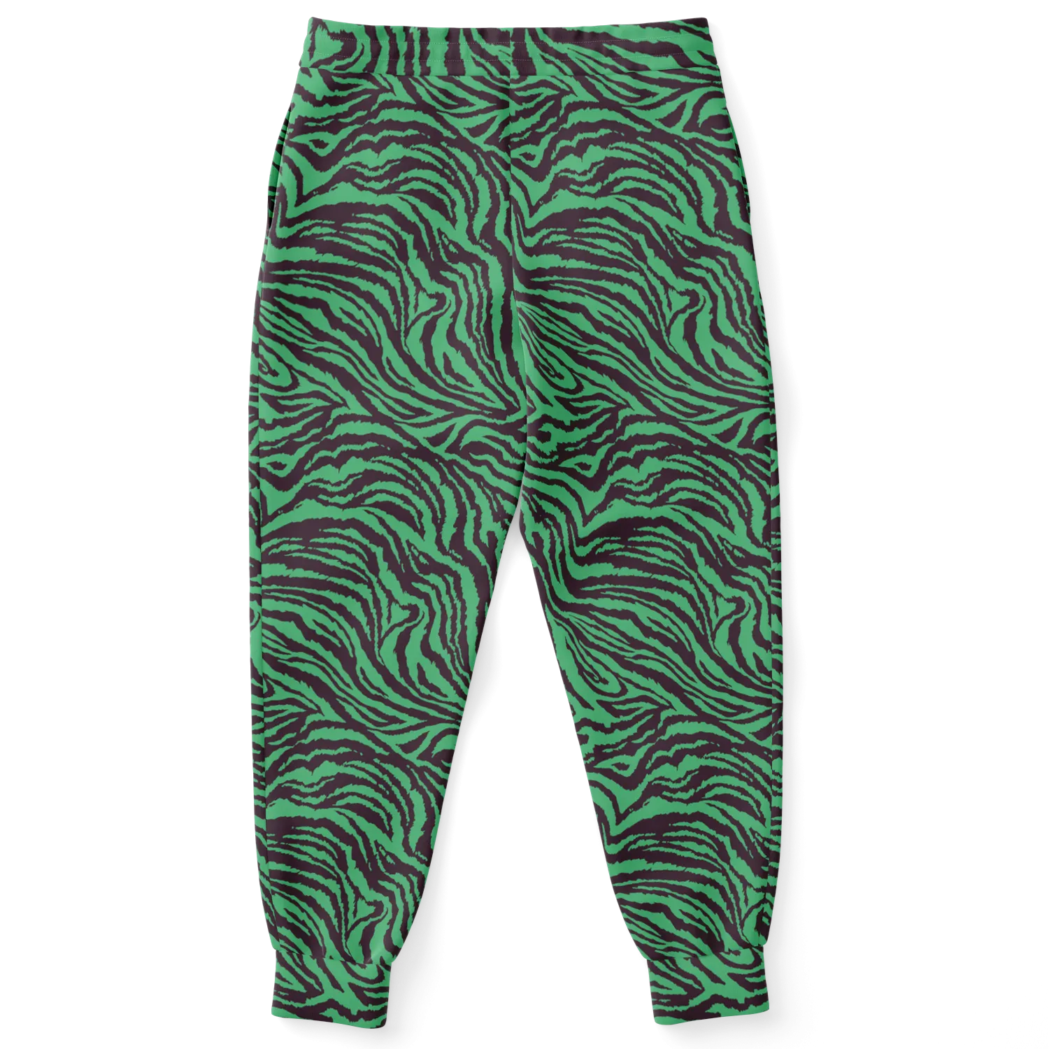 Green Wavy Zebra Joggers