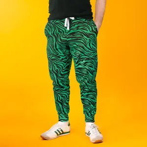 Green Wavy Zebra Joggers