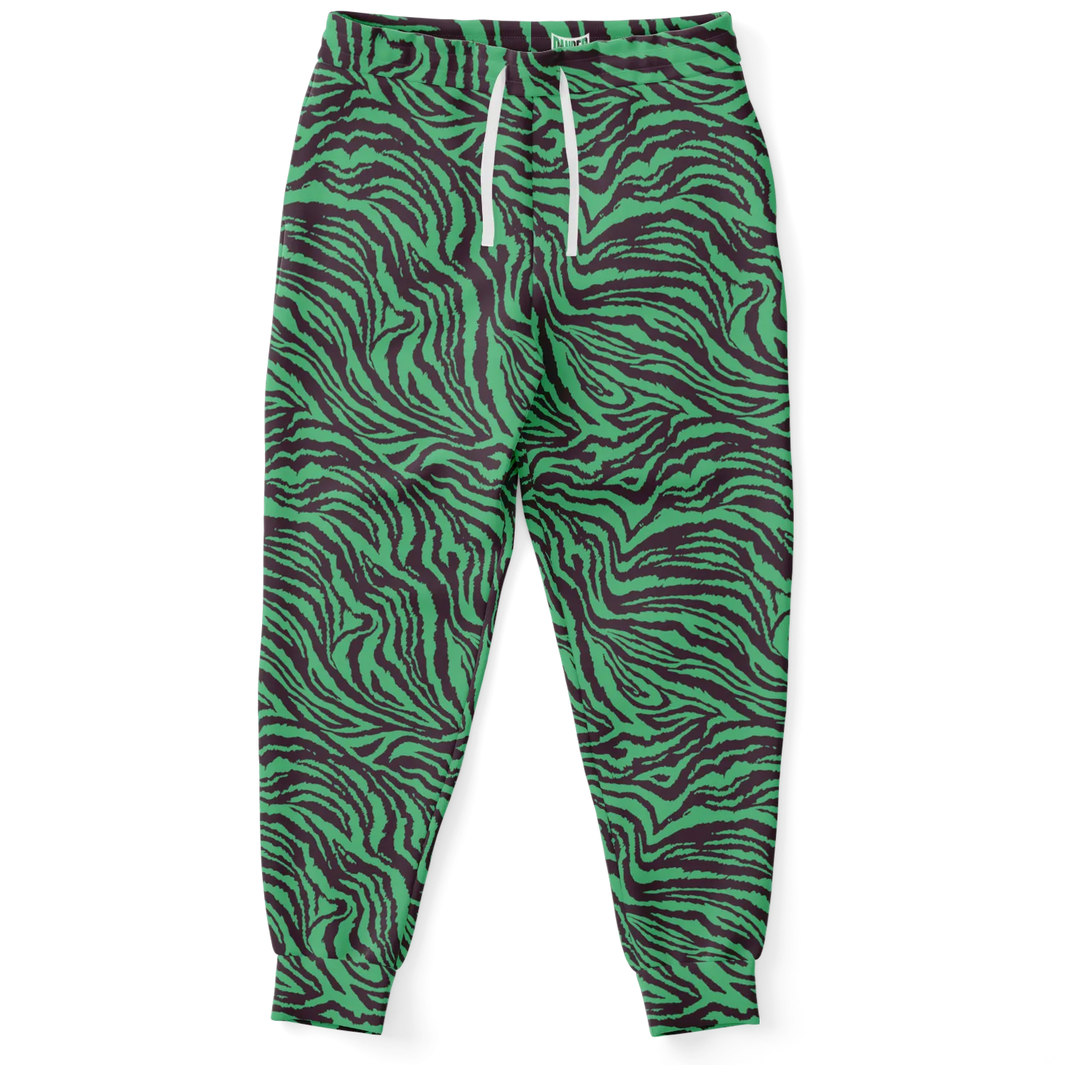 Green Wavy Zebra Joggers