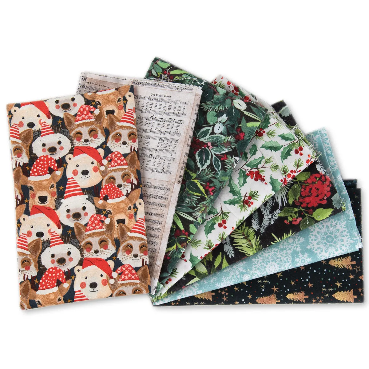 Holiday Fabrics and Ribbons Black Bundle