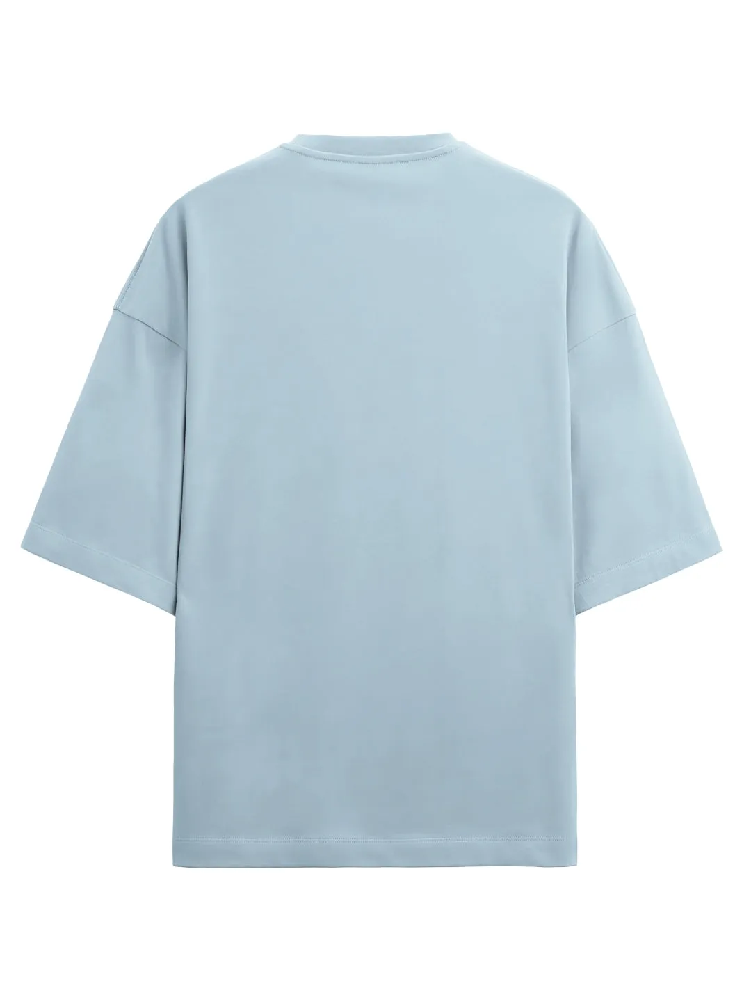 Ice Blue Heavy Weight Fabric Plus Size Drop Shoulder T-shirt