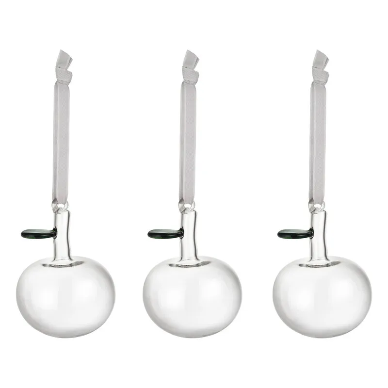 Iittala Toikka Glass Apple Ornament Set