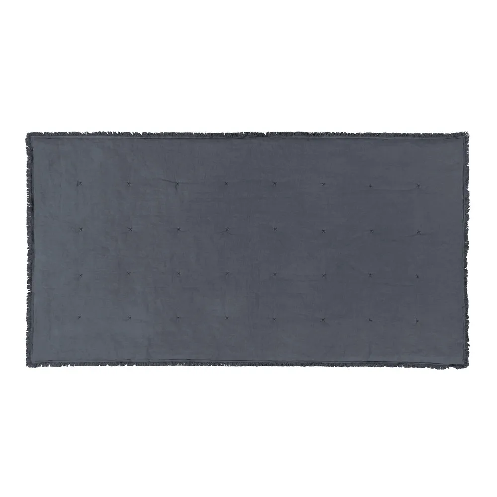 Jaye Cotton Velvet Filled Bedspread Slate