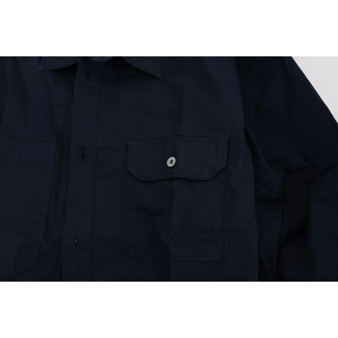 John Galliano Elegant Blue Cotton Casual Shirt