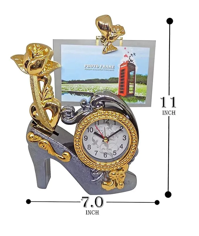 Kabello Home Decoration Item Clock with Photo Frame