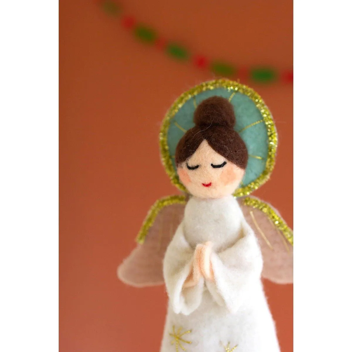 Kalalou felt angel christmas tree topper - CHB2349