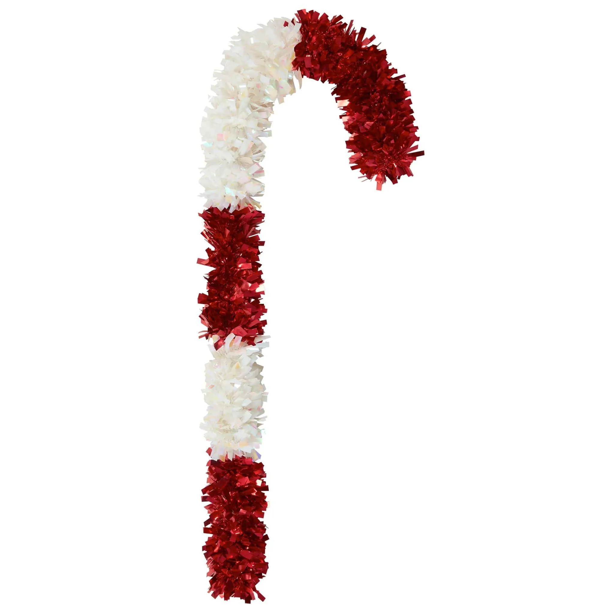 Large Tinsel Candy Cane Christmas Decoration - 30"/76.2cm