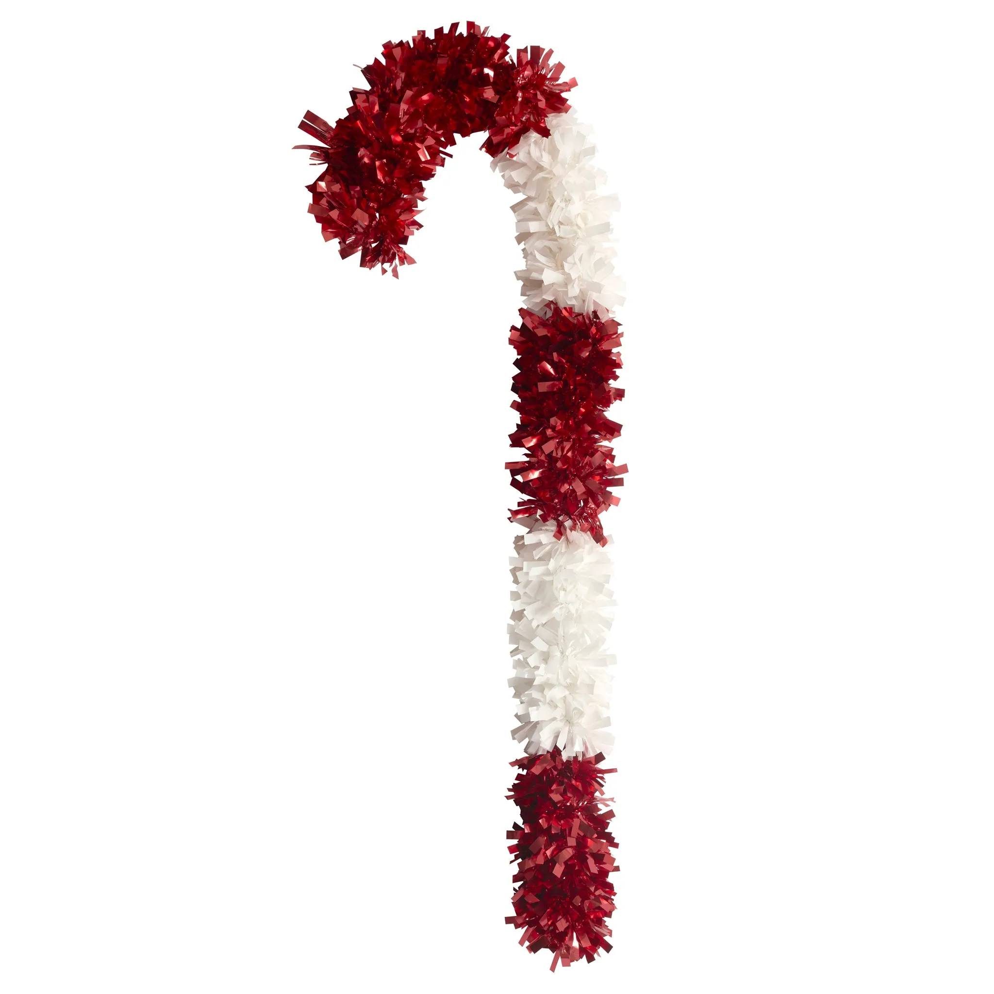 Large Tinsel Candy Cane Christmas Decoration - 30"/76.2cm