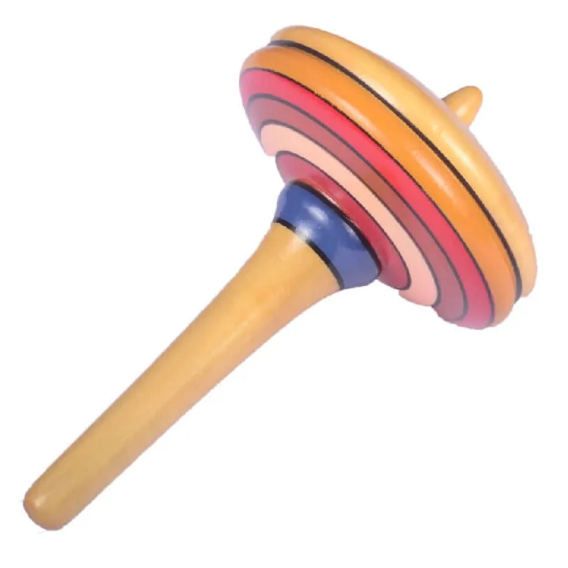 Long Tail Hand Wooden Spinning Top 