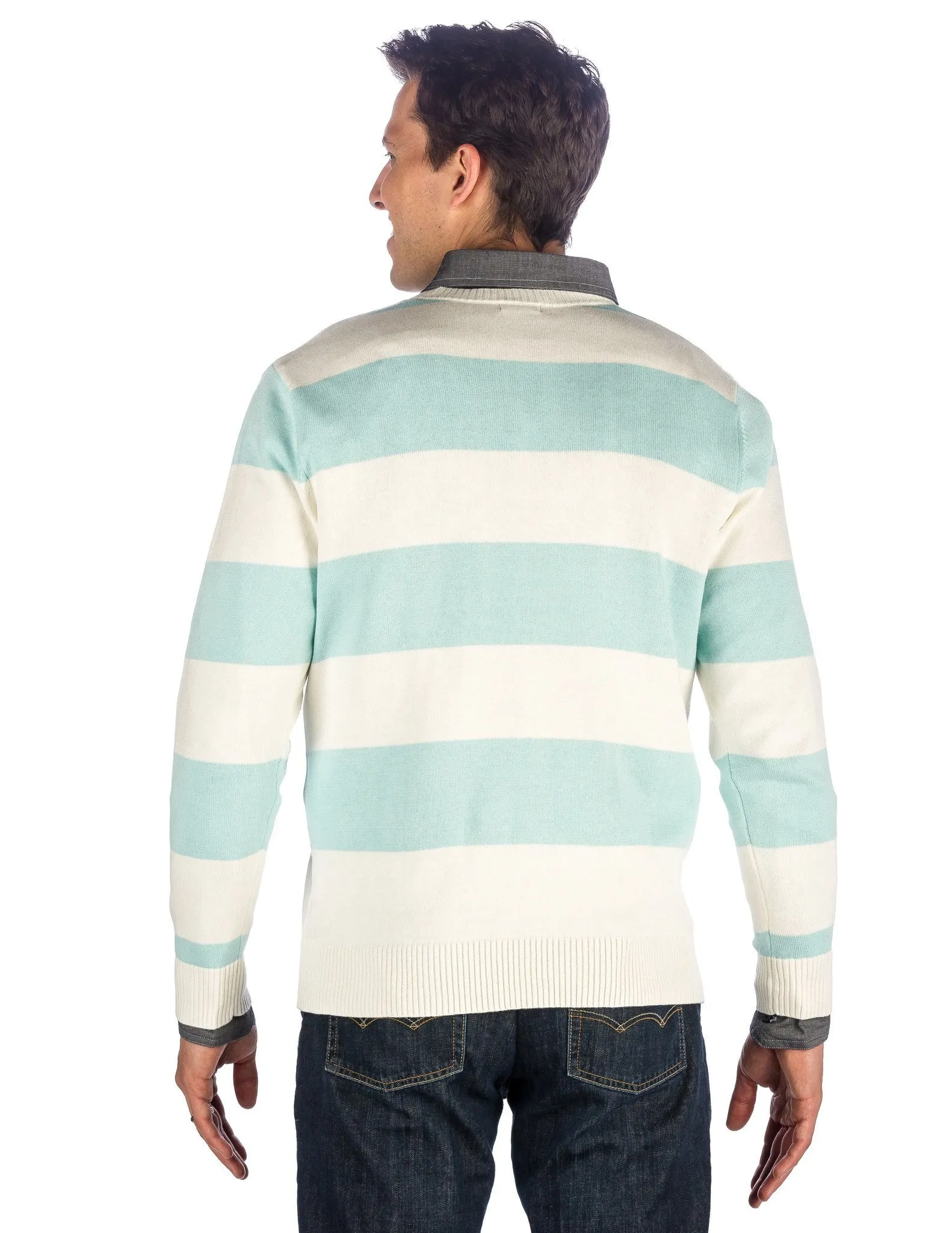 Men's 100% Cotton V-Neck Essential Sweater