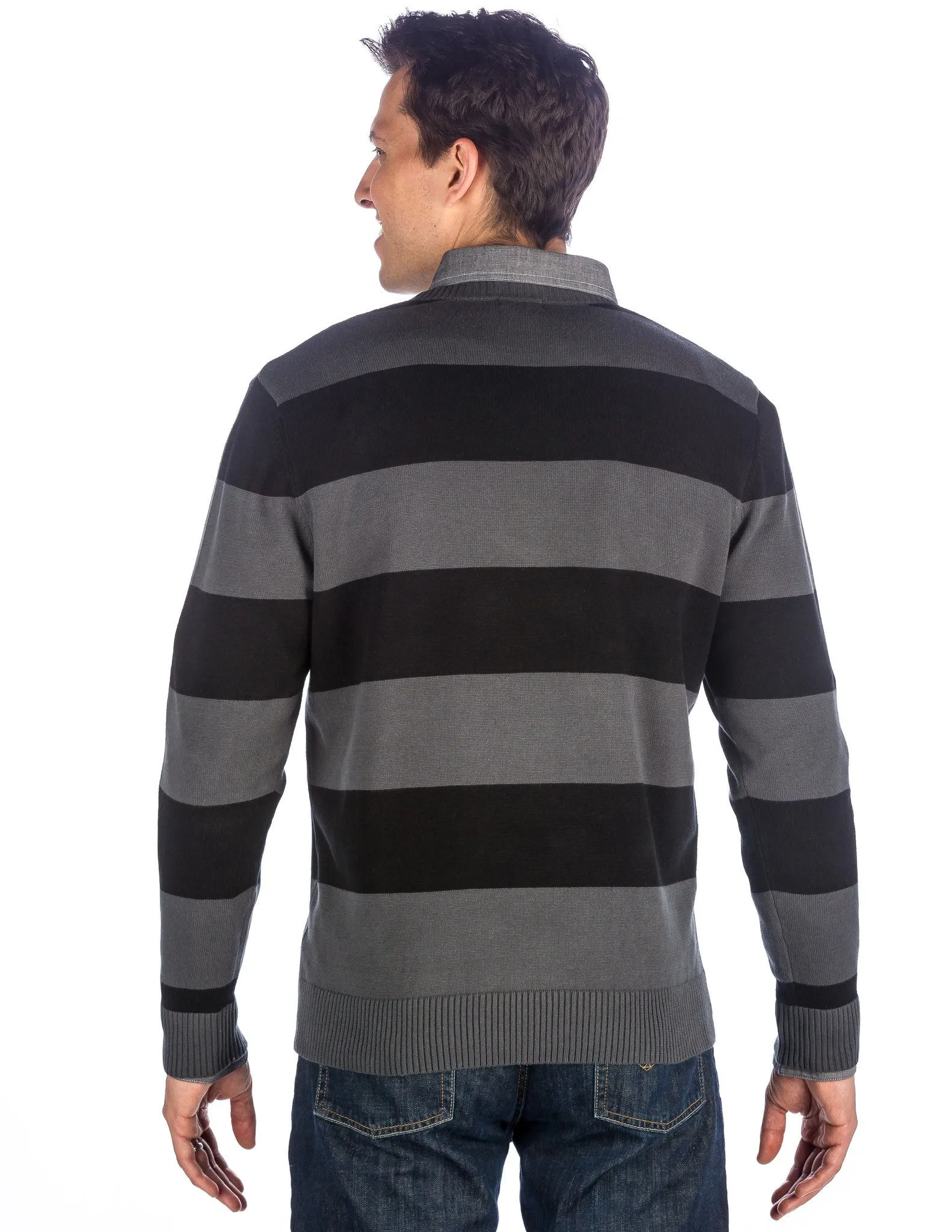 Men's 100% Cotton V-Neck Essential Sweater