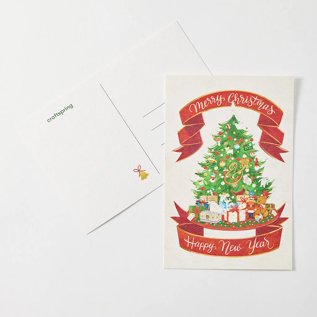 Merry Christmas Banner Postcard