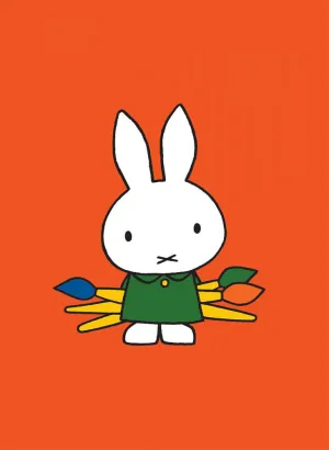 Miffy Holding Paintbrushes Mini Poster