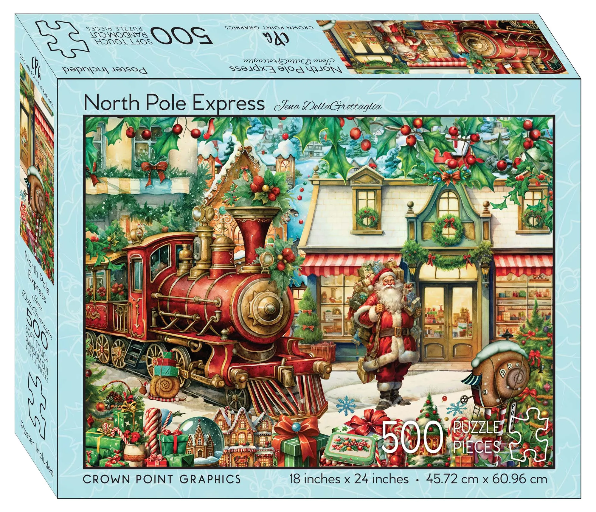 North Pole Express  - 500 piece jigsaw puzzle with poster