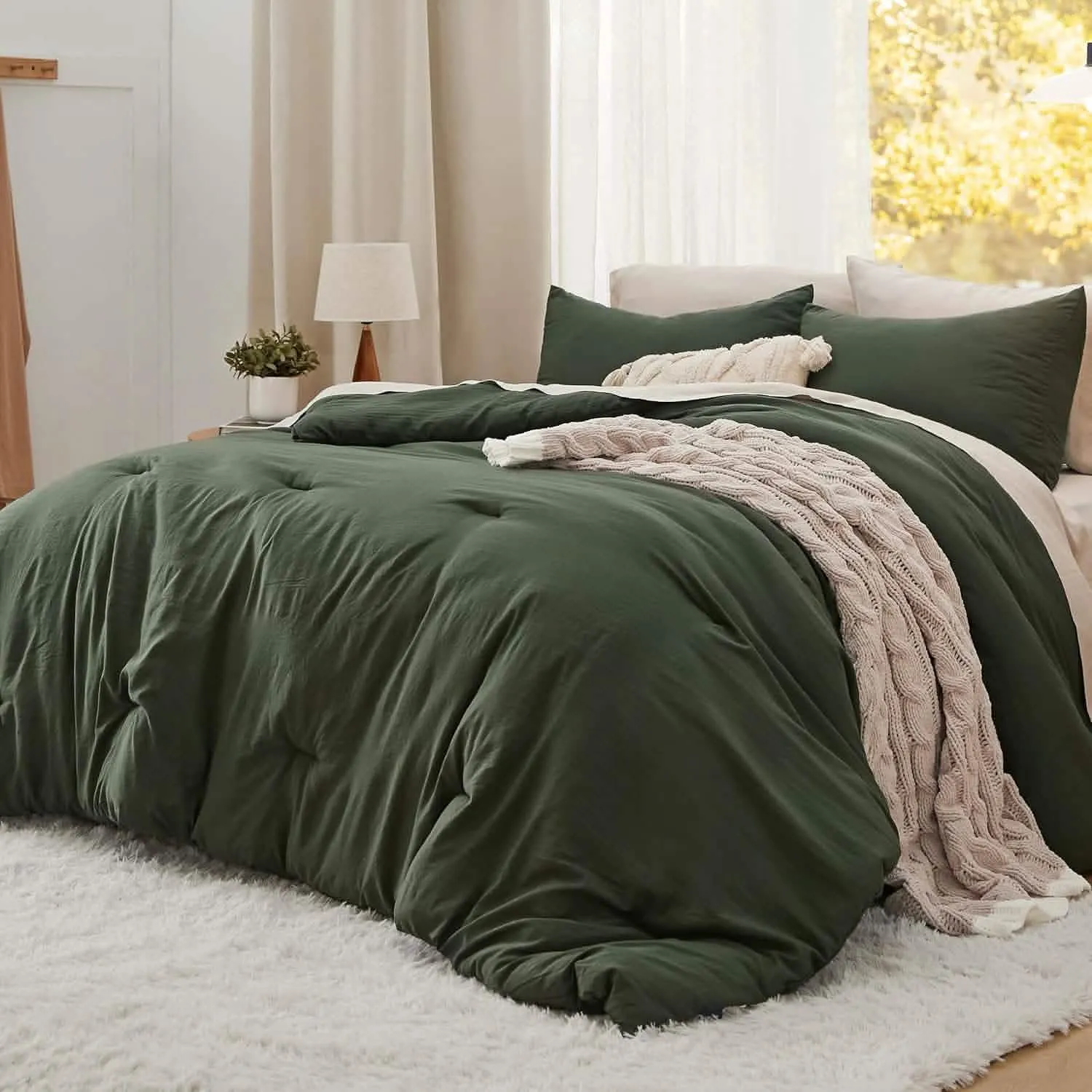 Prewashed Reversible Comforter Set