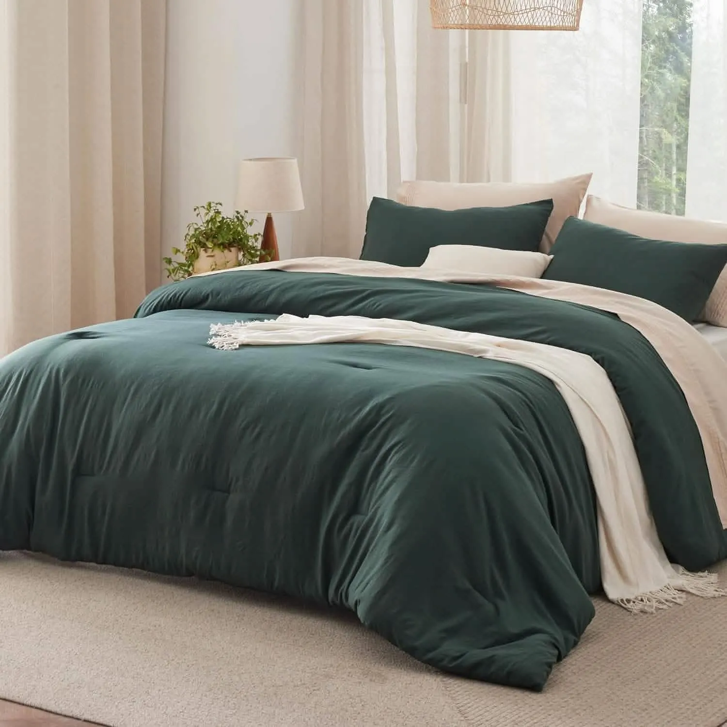 Prewashed Reversible Comforter Set