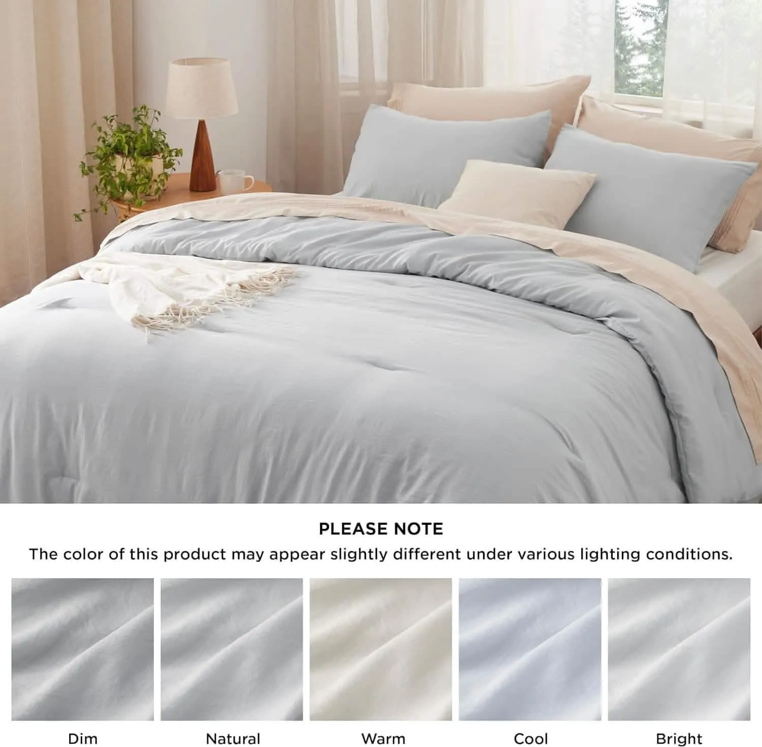 Prewashed Reversible Comforter Set