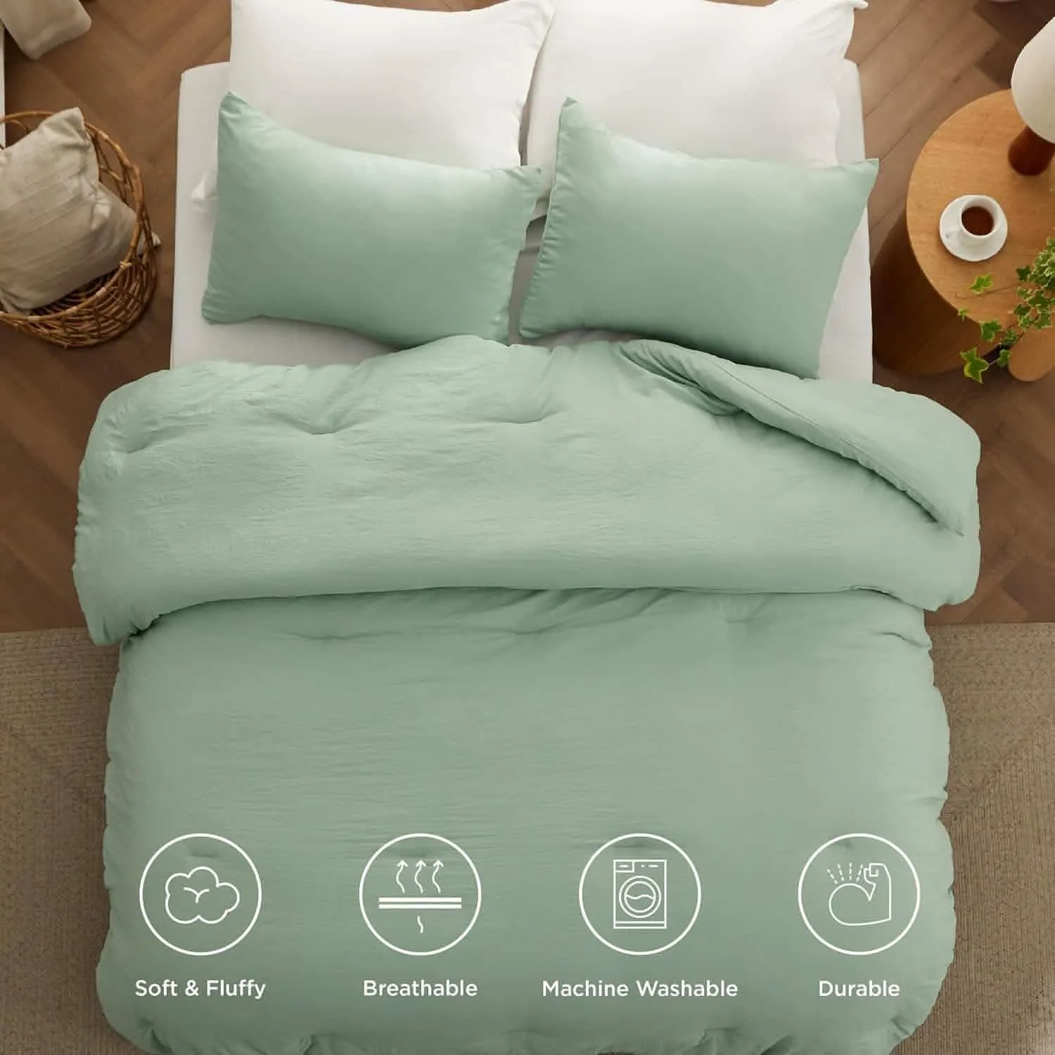 Prewashed Reversible Comforter Set