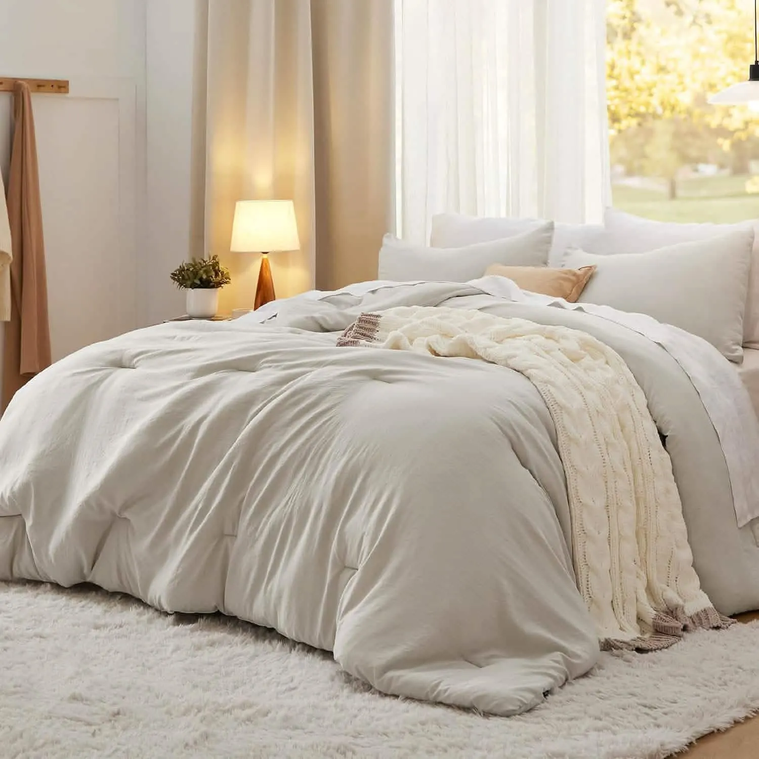 Prewashed Reversible Comforter Set