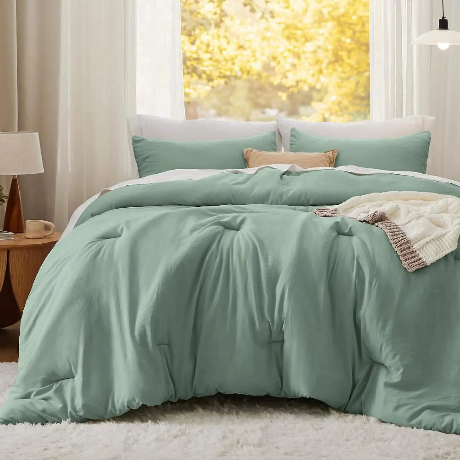 Prewashed Reversible Comforter Set