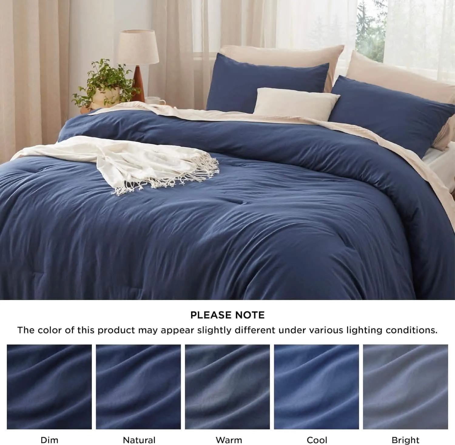 Prewashed Reversible Comforter Set